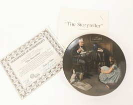 Norman Rockwell The Story Teller Decorative Plate Box-COA 1984 Heritage ... - £9.09 GBP