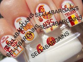 2023 NEW 40 SOUTHERN CALIFORNIA USC SOUTHERN CAL TROJANS LOGOS Nail Decals - £15.14 GBP