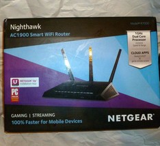 NETGEAR Nighthawk AC1900 1GHz Dual-Band Wi-Fi Router Metallic Grey R7000 - £24.92 GBP