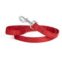 Comfort Microfiber Flat Dog Leash Red 1&quot; 4ft - £25.29 GBP