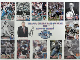 1960-2009 50th AFL Titans/Oilers HOF/ROH Signed 18x24 Photo-9 sigs Beckett K.S.  - £469.36 GBP