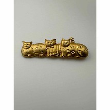 Unbranded Matte Gold Tone Kitty Cats Brooch - £6.21 GBP