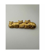 Unbranded Matte Gold Tone Kitty Cats Brooch - £6.22 GBP