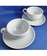 Vintage Russel Wright Iroquois Casual China Blue Green 2 Cups Saucers Te... - $357.35 MXN