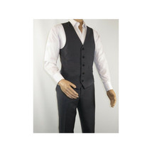 Men's RENOIR Vest Wool 140's Adjustable, Full Lining 508-3 Mid Gray image 2