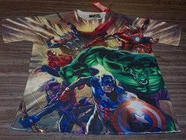 Marvel Comics SPIDER-MAN Thor Captain America Hulk T-Shirt Medium New Avengers - £15.64 GBP