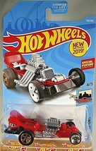 2019 Hot Wheels #116 Hw Ride-Ons 4/5 Diaper Dragger Red w/Gold 5 Sp/5 Dot Dish - £5.80 GBP