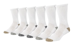 Blue Mountain PL-SCM-1046-10-252 Men&#39;s Cushioned Crew Socks,  6 Pair, Large - $23.13