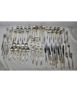 Vintage 1881 Rodgers Oneida Community Rose Silver Plate Flatware 60+ Pie... - $1,521.96 MXN
