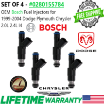 OEM Bosch 4pcs Fuel Injector for 1998-04  Dodge Chrysler Plymouth  I4 0280155784 - £90.20 GBP