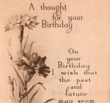 1913 Birthday Greetings Poem Art Nouveau Carnations Flowers Gibson Art Postcard - £6.99 GBP