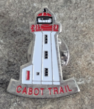 CABOT TRAIL Lighthouse Nova Scotia Canada Souvenir Vintage Travel Lapel Hat Pin - $11.99