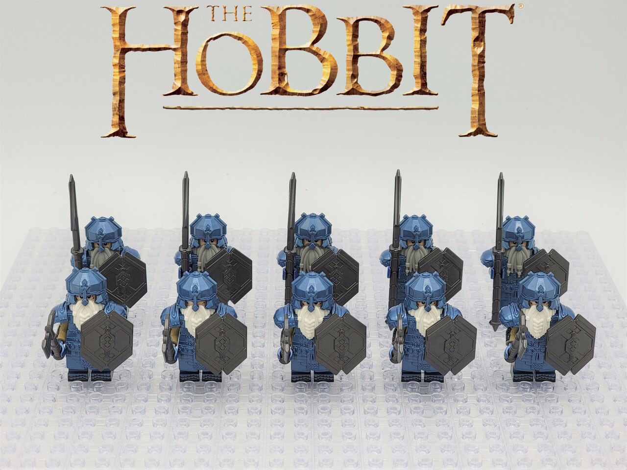 The Hobbit The Lonely Mountain Dwarf Cobalt Armour Soldiers 10pcs Minifigures