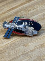 NASA ISS Mission 2A Enamel Lapel Hat Pin Pinback KG - $14.85