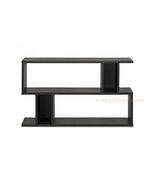 2-Level Wood Bookcase Shelf Display Stand Unit Modern Brown Decor Divider - $169.95