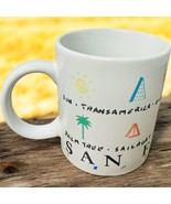 Luke-A-Tuke Multicolored 14 oz. San Francisco CA Pastel Coffee Cup Mug - $27.23 CAD