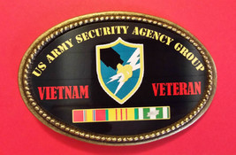 Vietnam Veteran  US ARMY SECURITY AGENCY GROUP  Epoxy Belt Buckle - NEW! - $16.78