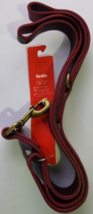 Reddy Burgundy  Leather Dog Leash, 5 ft. - £30.53 GBP