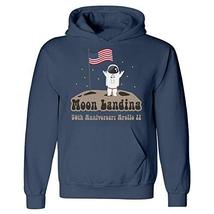 Landed On The Moon Apollo 11 50th Anniversary Design - Hoodie Navy - £55.65 GBP