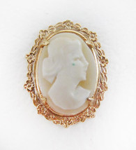 Small Vintage Carved Cameo Costume Pendant - Broken - £10.27 GBP