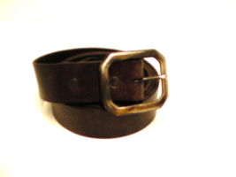 True religion genuine leather belt gunmetal buckle size 36 inch dark  br... - $29.65