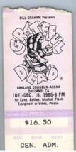 Grateful Dead Konzert Ticket Stumpf Dezember 16 1986 Oakland California - £41.88 GBP