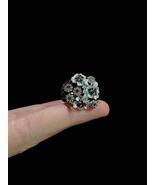 Vintage antique Dripping oil flower ring（USA#7） - $15.90