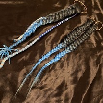 New 22” Candy Blue &amp; Black Ombré x3 Braid hair Extensions Attachments - $150.00