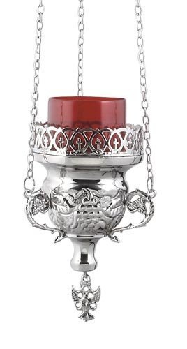 Hanging Nickel Plated Christian Vigil Lamp (9770 ?) - $79.77