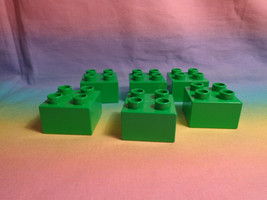 LEGO Duplo 6 Replacement Bricks Green 2 X 2 Dot - $1.92