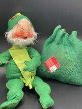 VTG 1971 Annalee Mobilitee Elf Kid Christmas Decor Doll  With Bag USA Made Rare - £35.91 GBP