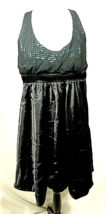 Maria Bonita Black Cocktail Dress Sz Xl Emerald Green Sequins Beautiful Mind Usa - £22.94 GBP