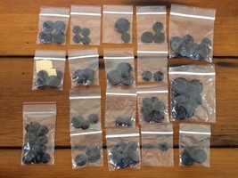 Huge Vintage Mid Century &amp; Modern Mixed Lot Black Plastic Buttons Variou... - $19.79