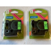 Dymo Neon Label Cassette D1 Pink Green 2 Pack Lot of 4 Labeling Tape Ltd... - £15.25 GBP