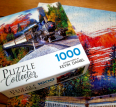 Jigsaw Puzzle 1000 Pieces Train Mountain Autumn Trees Kevin Daniel Art Complete - $12.86