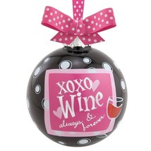 Ornament Epic Products XOXO Wine Always and Forever Wine Glass Bulb Glass - $15.84