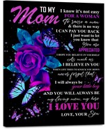 Mom Gifts from Daughter Wall Art Mom Birthday Valentines Mother&#39;s Day Ch... - £24.55 GBP