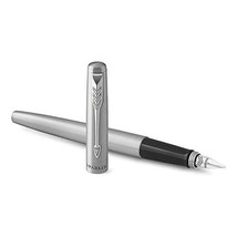 Parker Jotter Steel Fountain Pen - Chrome Trim - £29.23 GBP
