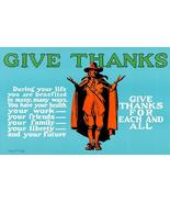 Give Thanks - Work, Friends, Family, Liberty - 1923 - Motivational Poster - £26.37 GBP