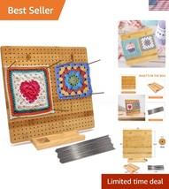 Elegant 13-Inch Bamboo Knitting Blocking Board with Stainless Pins for C... - $494.88 MXN