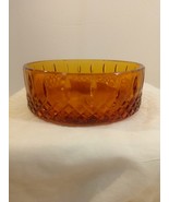 Vintage Indiana Glass Amber Colored Candy/ Nut Dish/ Bowl 2 1/4  Tall - £9.34 GBP