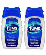 2 Pk Tums Peppermint Regular Strength Antacid Peppermint 150ct 500mg Hea... - $33.27