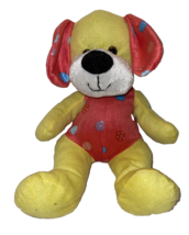Kelly toy Soft Plush Stuffed Animal Puppy Dog Yellow Red Multicolor Cuddly Kids - £10.90 GBP