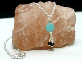 Natural Chalcedony Gemstone Handmade Necklace 925 Solid Silver Gift Jewelry - £4.59 GBP
