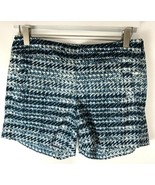 J Crew Shorts 4.5&quot; Blue &amp; White Stretch Cotton Flat Front Pockets Side Z... - $35.77 CAD