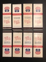8 VTG UP Union Pacific Railroad For Dependable Transportation Matchbook Covers - £10.45 GBP