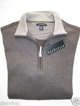 Van Heusen Essential Stripes Solid Quarter-Zip Men’ Sweater Heather Brown S $60 - $29.09