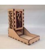 Dragon v4 Dice Tower and Tray Amber Acrylic Window COMPACT DESIGN Laser ... - $29.69