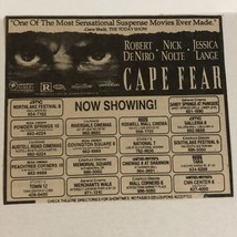 Cape Fear Vintage Movie Print Ad Rober DeNiro Nick Nolte Jessica Lange T... - £4.74 GBP