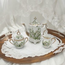 Royal Crown Teapot Sugar Creamer Daisy Bouquet Vintage England Hand Painted - $135.00